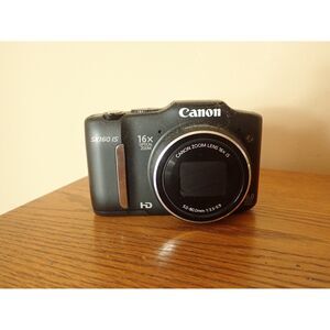 Canon Powershot SX160 IS 16.0MP 16x Wide Angle 3" LCD Digital Camera Black